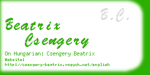 beatrix csengery business card